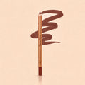 Swiss Miss Precision Lip Liner in shade 05 Deep Maroon with gold packaging and a smooth deep maroon swatched line.