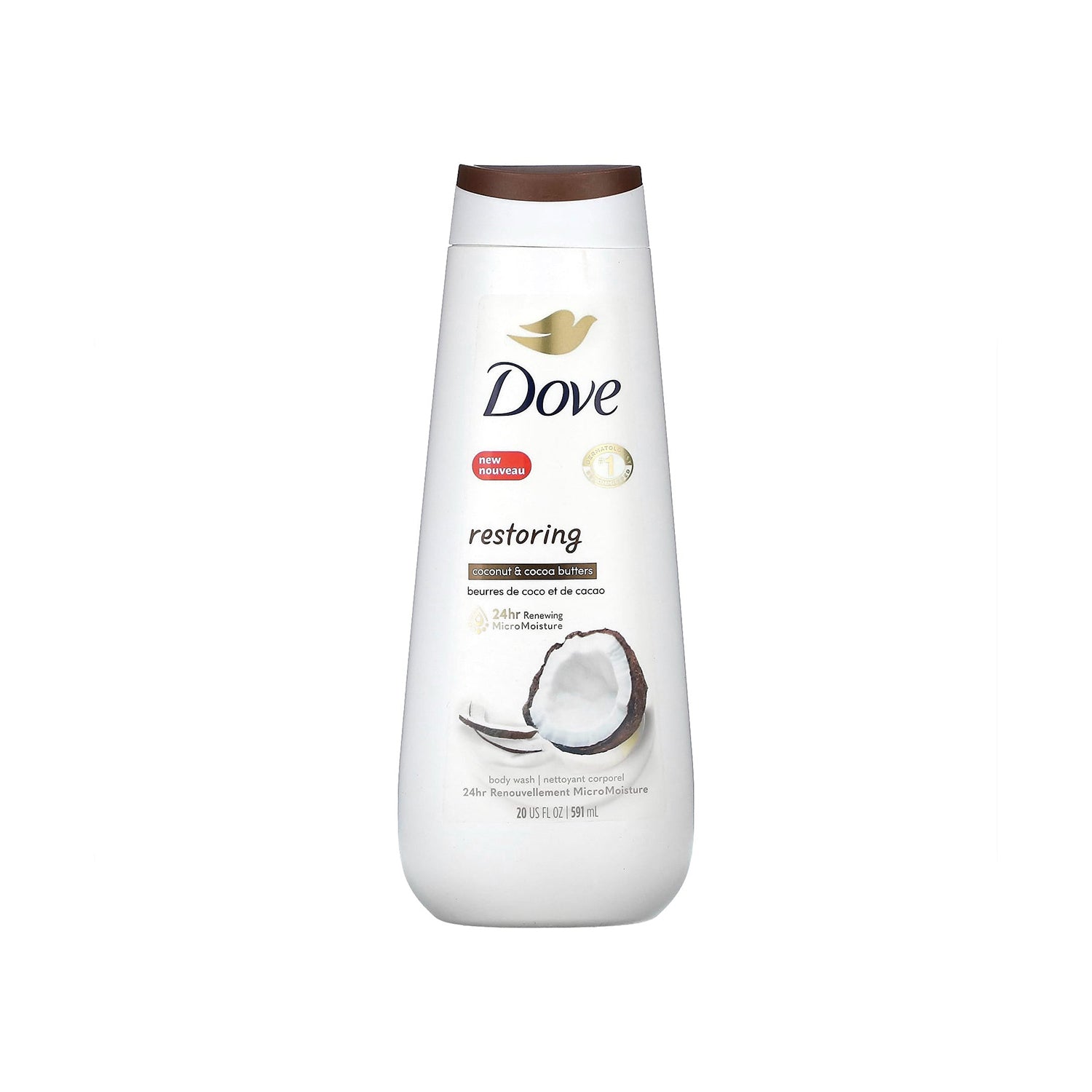 Dove - Restoring Coconut & Cocoa Butter Body Wash - 20 Fl Oz (591ml)