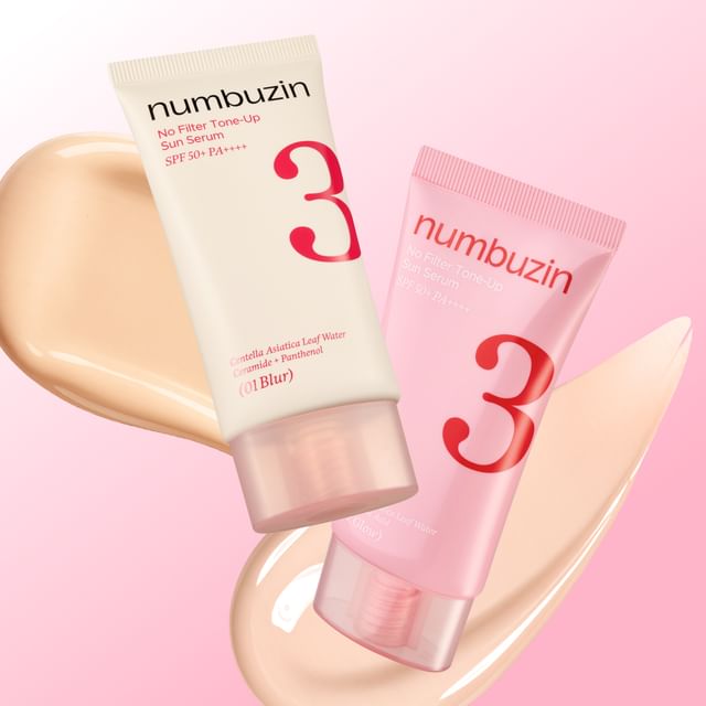 Numbuzin - No.3 No Filter Tone-Up Sun Serum - 2 Types