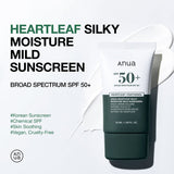 Anua - Heartleaf Silky Moisture Sun Cream SPF 50+ PA++++ - 50ml