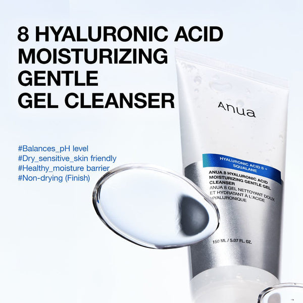 Anua - 8 Hyaluronic Acid Moisturizing Gentle Gel Cleanser 150Ml