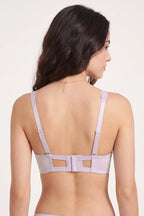 BLS - Calm Floral Lace Plunge Bra - Purple