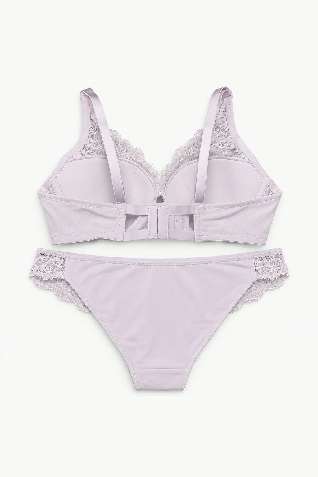 BLS - Calm Floral Lace Plunge Bra - Purple