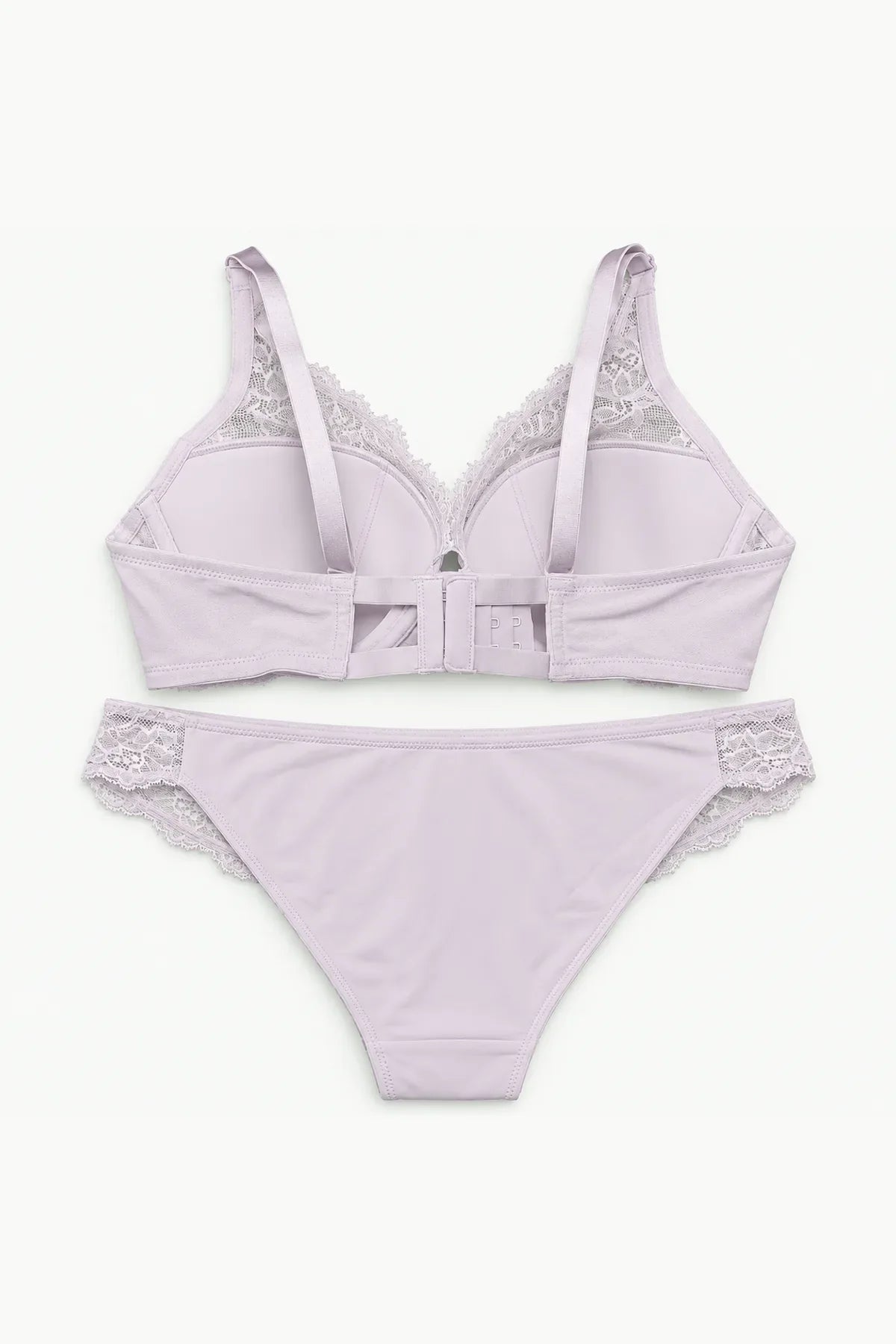 BLS - Calm Floral Lace Plunge Bra - Purple