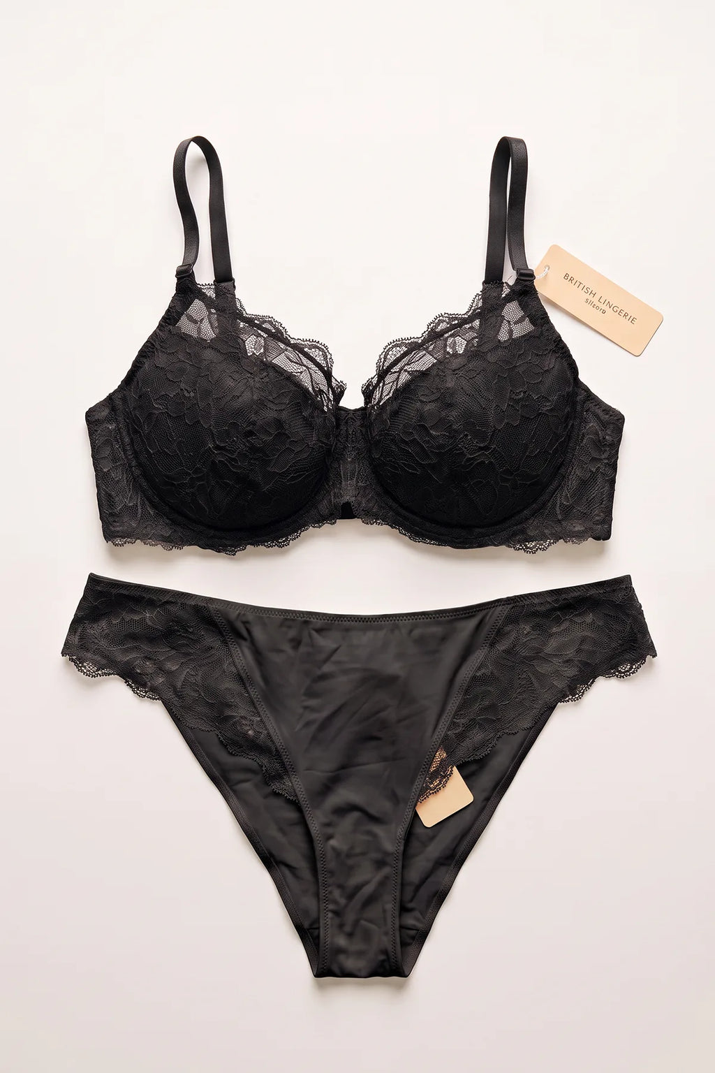 BLS - Cloud Floral Lace Bikini Panty - Black