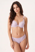 BLS - Luna Floral Lace Plunge Bra - Purple