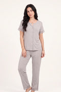 BLS - Polka Lace Pajama Set - Grey