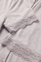 BLS - Polka Lace Pajama Set - Grey