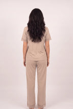 BLS - Polka Lace Pajama Set - Khaki