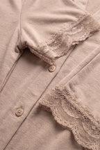 BLS - Polka Lace Pajama Set - Khaki