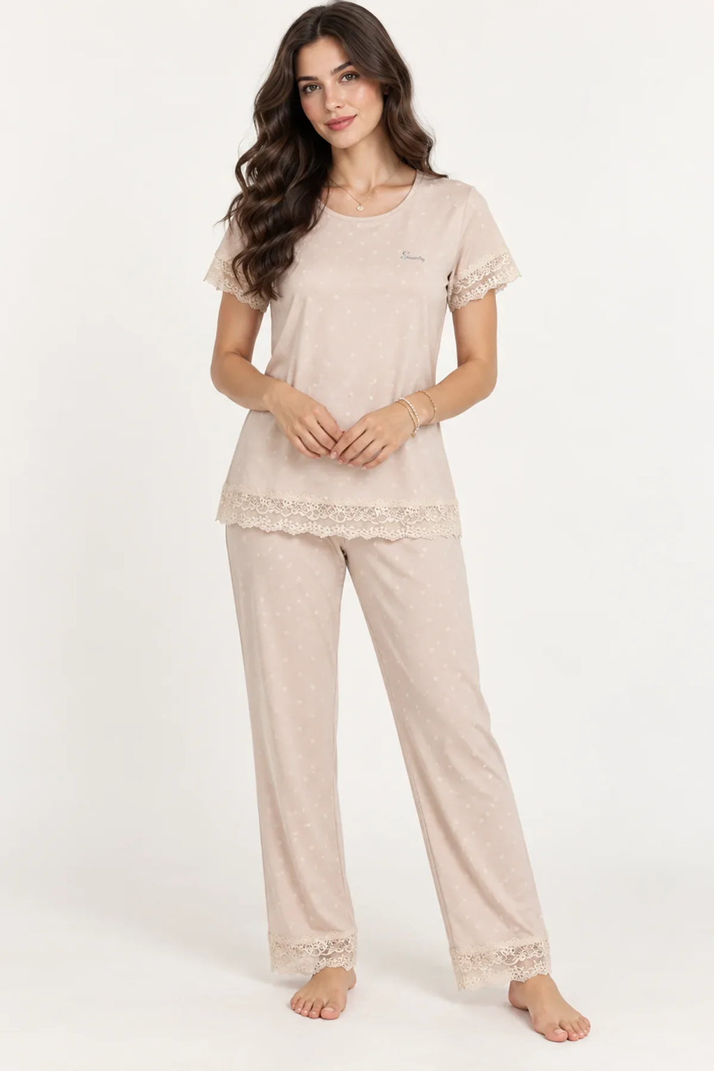 BLS - Swan Pajama Set - Apricot