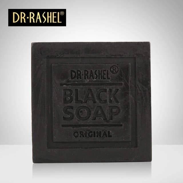   Dr.Rashel Collagen Charcoal Black Soap Deep Cleansing Facial Soap Tighten Pores, Acne & Oil Control - 100g