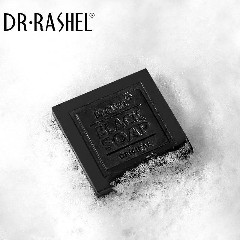   Dr.Rashel Collagen Charcoal Black Soap Deep Cleansing Facial Soap Tighten Pores, Acne & Oil Control - 100g