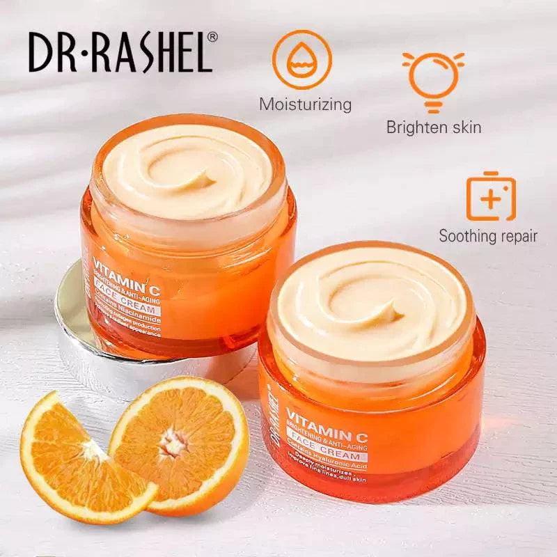   Dr.Rashel Vitamin C Brightening & Anti Aging Face Cream Powered By Hyaluronic Acid
