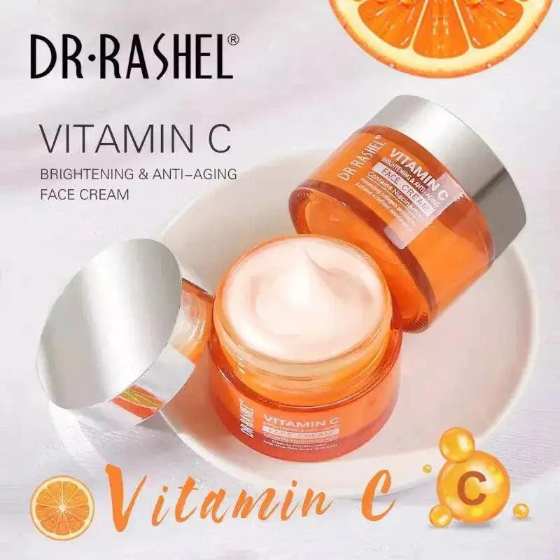   Dr.Rashel Vitamin C Brightening & Anti Aging Face Cream Powered By Hyaluronic Acid