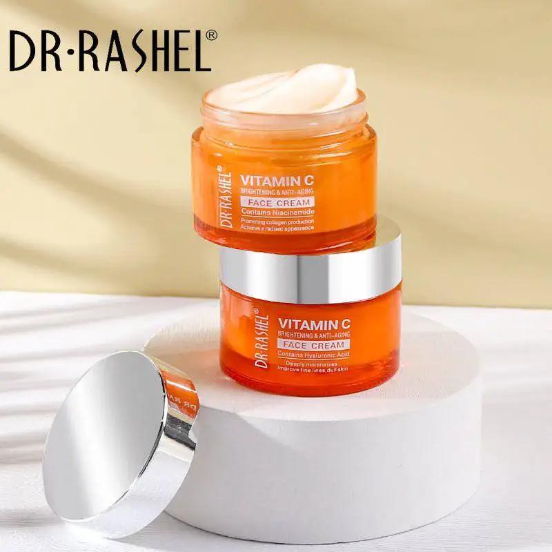  Dr.Rashel Vitamin C Brightening & Anti Aging Face Cream Powered By Hyaluronic Acid