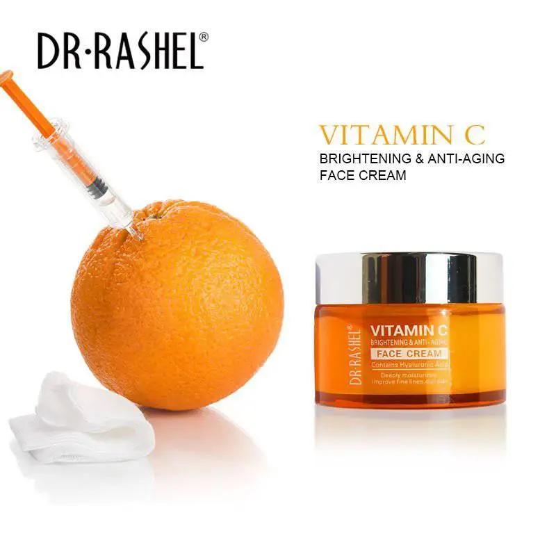   Dr.Rashel Vitamin C Brightening & Anti Aging Face Cream Powered By Hyaluronic Acid