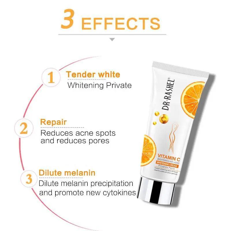   Dr.Rashel Vitamin C Brightening & Anti Aging Whitening Cream for Private Body Parts for Girls & Women - 80ml