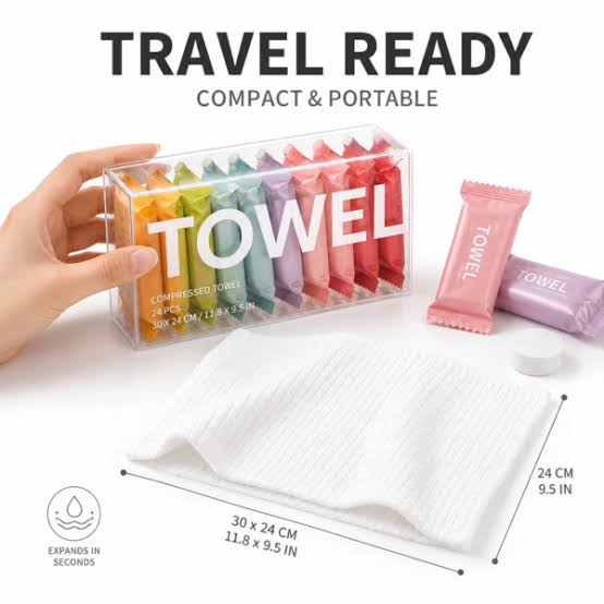Luxe Basics - Compressed Portable Facial Cleaning Towels 14S
