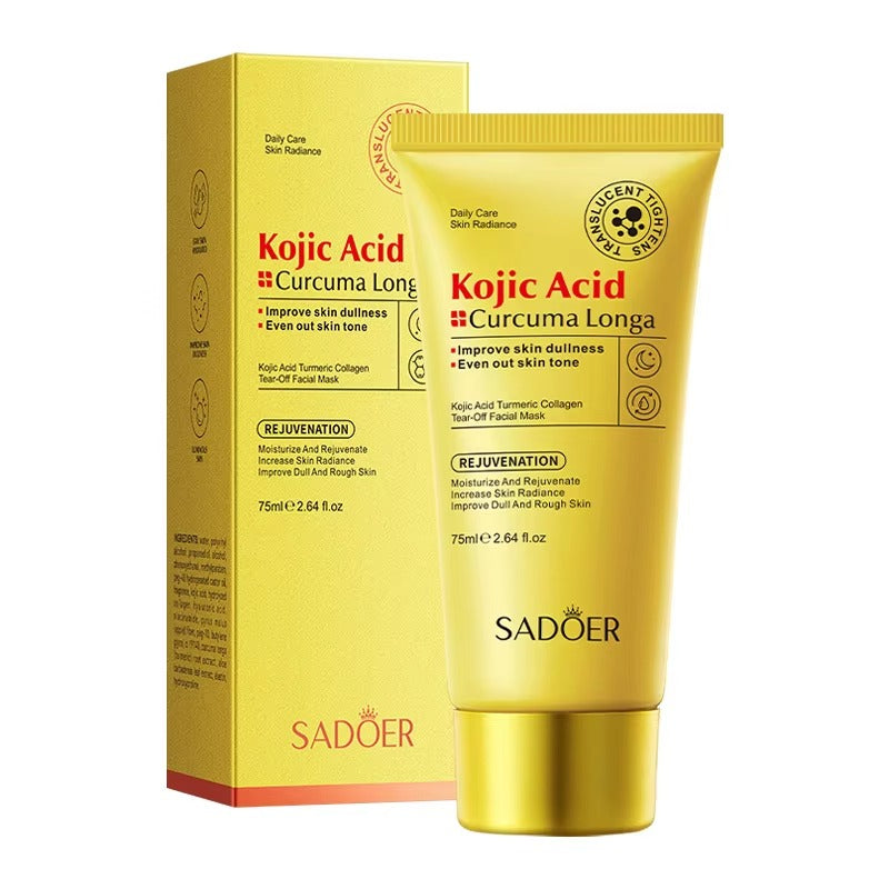 Sadoer - Kojic Acid Turmeric Collagen Tear-Off Facial Mask 75Ml