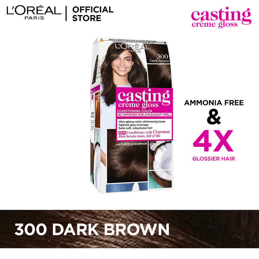 L'Oreal Paris - Casting Creme Gloss Hair Color - 300 Dark Brown