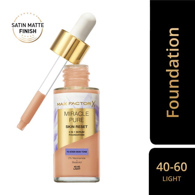 Max Factor - Miracle Pure Skin Reset Foundation - 40-60 light
