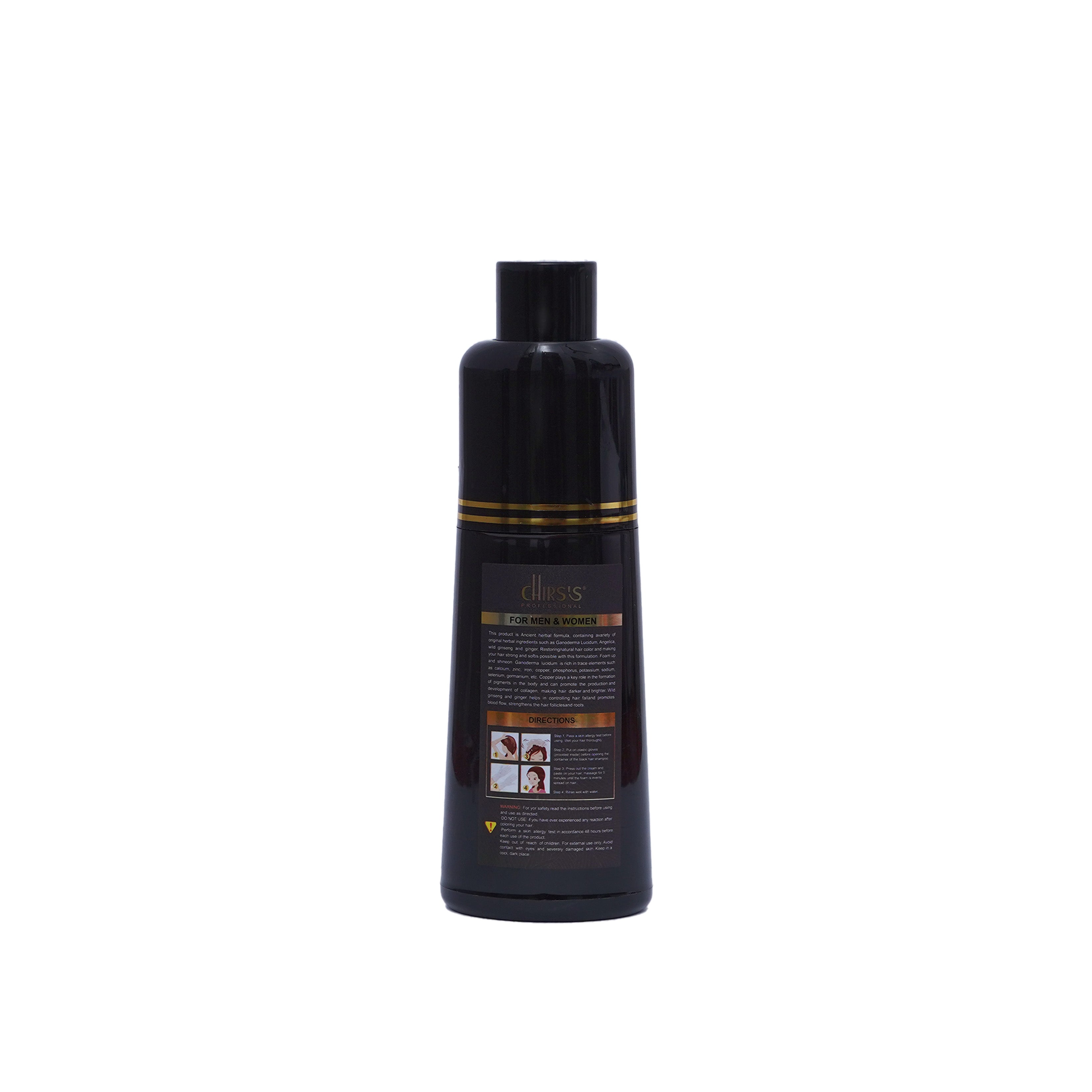 Chirs`s Professional Hair Color Shampoo With Argan Extract (Black)