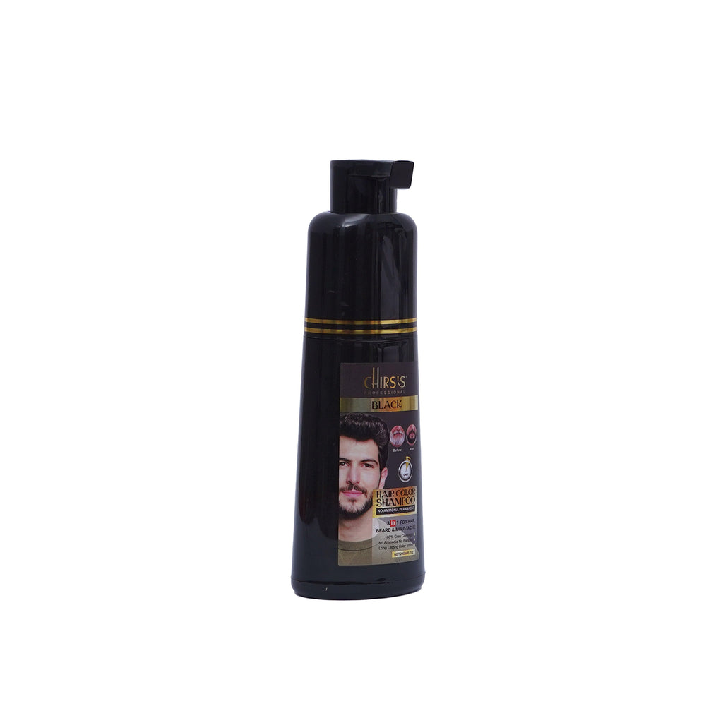 Chirs`s Professional Hair Color Shampoo With Argan Extract (Black)