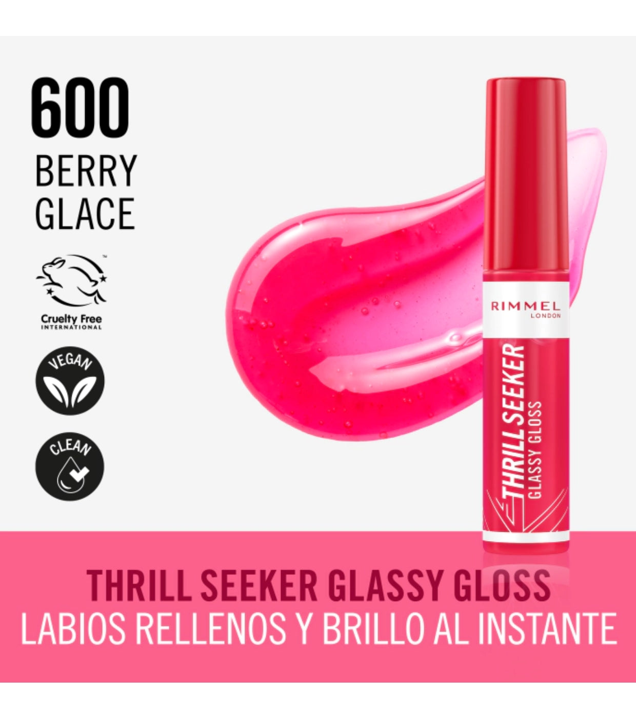 Rimmel London - Lip Gloss Thrill Seeker - 600 Berry Glace