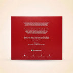 Back view of the red Swiss Miss Beauty Edit box displaying product description and social media links.