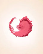 Circular crushed powder swatch displaying the bright pink pigment and smooth matte texture of Swiss Miss Blush in Romantic Pink SM 003