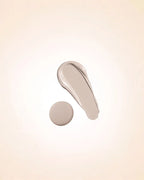 Liquid foundation smear swatch and drop of Swiss Miss Matte and Poreless CC Foundation in shade Light Ivory SM 01