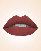 Close-up lip swatch of Swiss Miss Classic Lipstick in Metallic Brown M-249 shade.