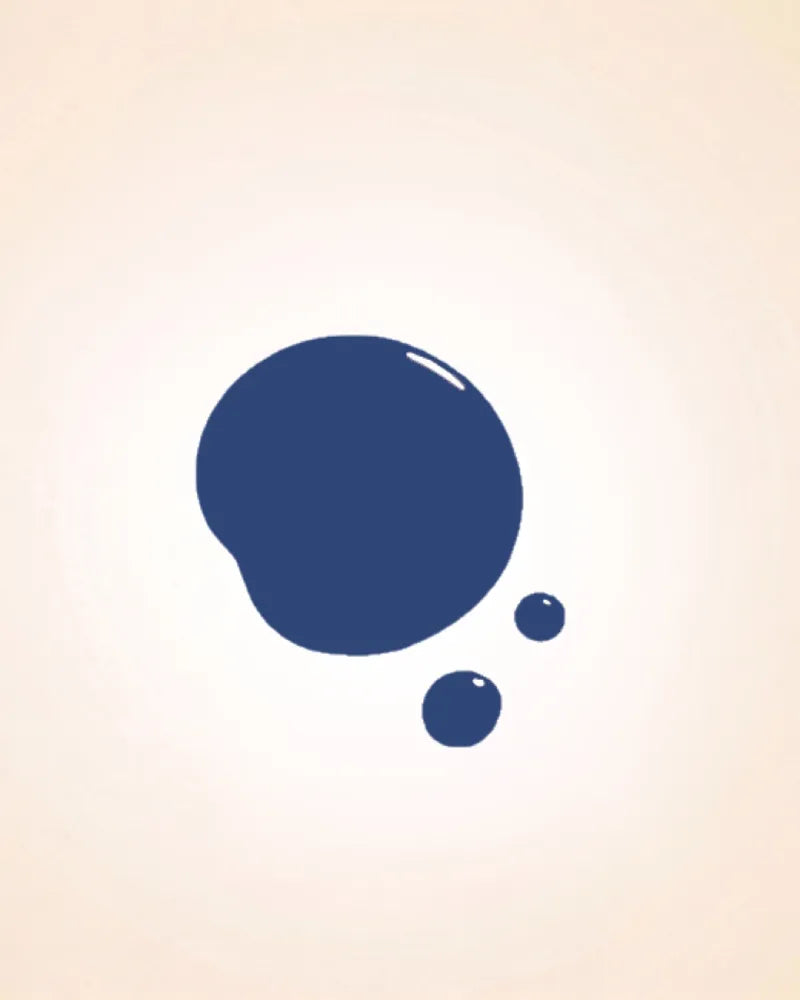 Color swatch drop of Swiss Miss Cobalt Craze shade F-407 quick dry nail polish.