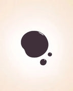 Glossy dark plum deep maroon liquid nail polish drop swatch in shade 226 showing texture and finish.