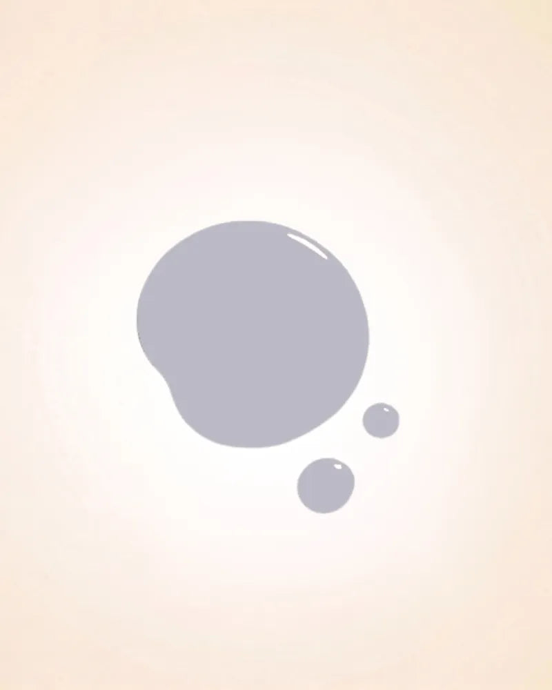 Color swatch drop of Swiss Miss Silver Lining shade 812 quick dry nail polish.