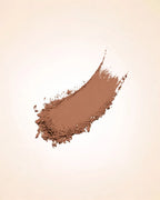 Smudged powder streak swatch demonstrating the fine texture and medium almond shade coverage of Swiss Miss Compact Powder in Almond SM 04.