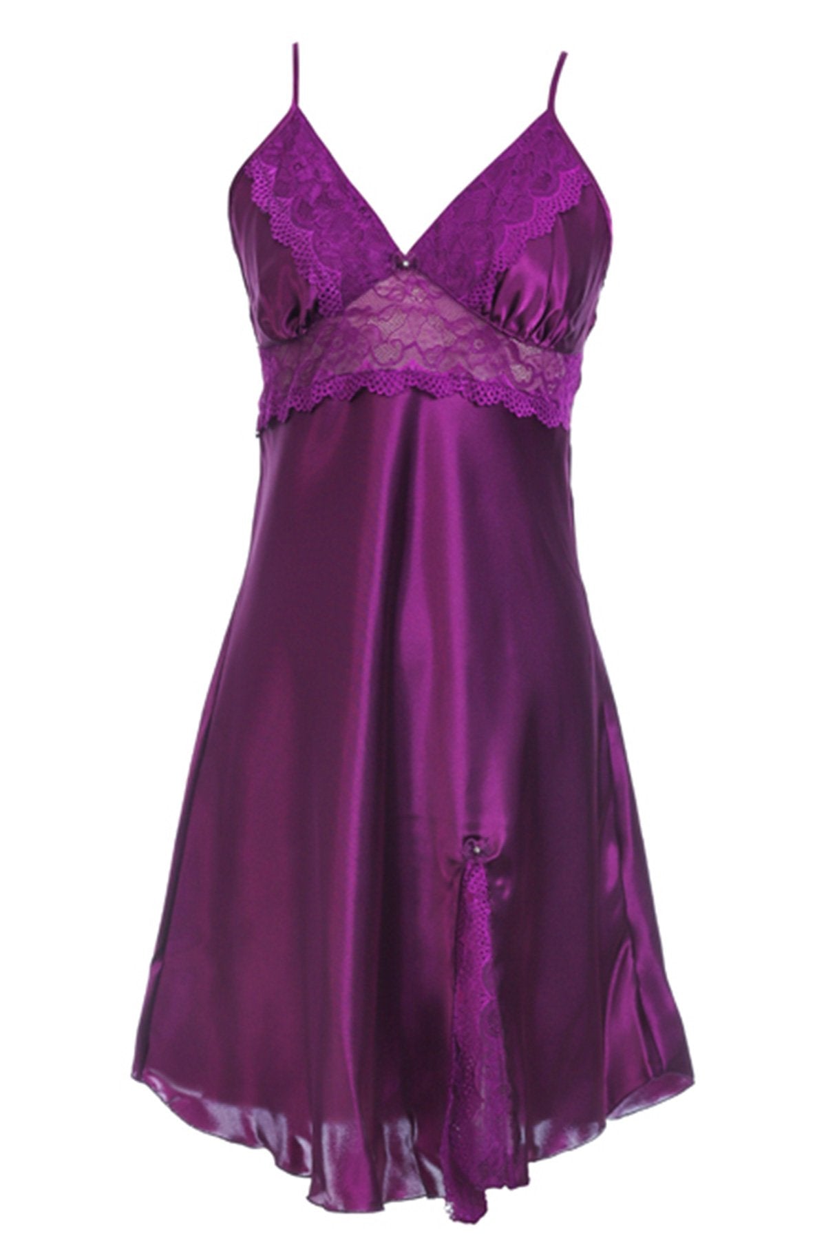 BLS - Heloise Silk And Chantilly Nighty - Purple