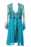 BLS - Hanriette Silk And Chantilly Nighty - Emerald