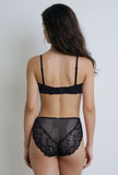 BLS - Eliana Wired And Padded Strapless Lace Bra Set - Black