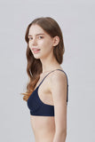 BLS - Pero Wired And Padded Cotton Bra - Navy Blue
