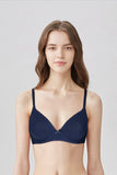 BLS - Pero Wired And Padded Cotton Bra - Navy Blue