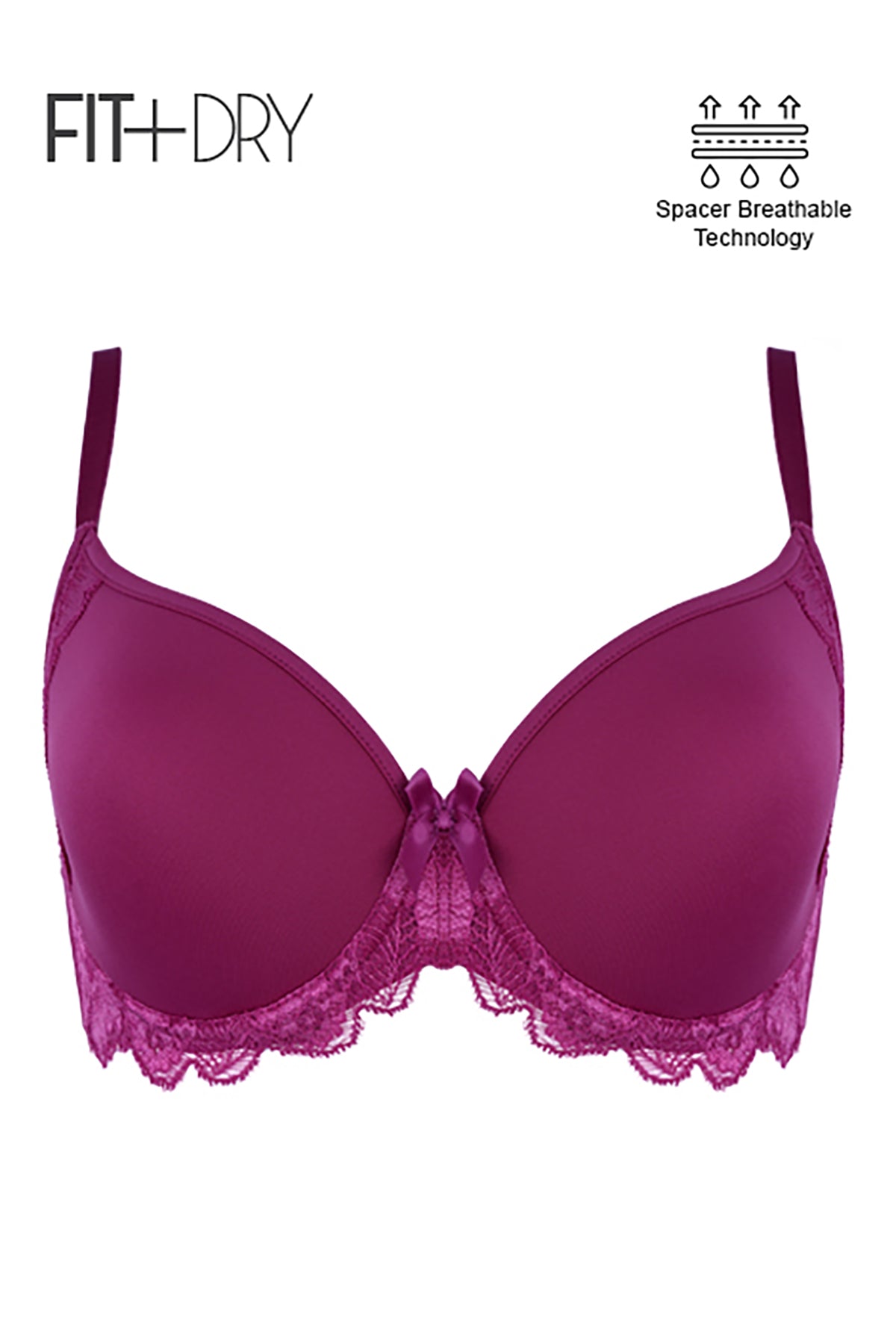 BLS - Breathable Wired And Light Padded Bra - Ruby