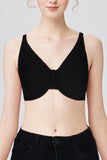 BLS - Camille Wired And Non Padded Cotton Bra - Black