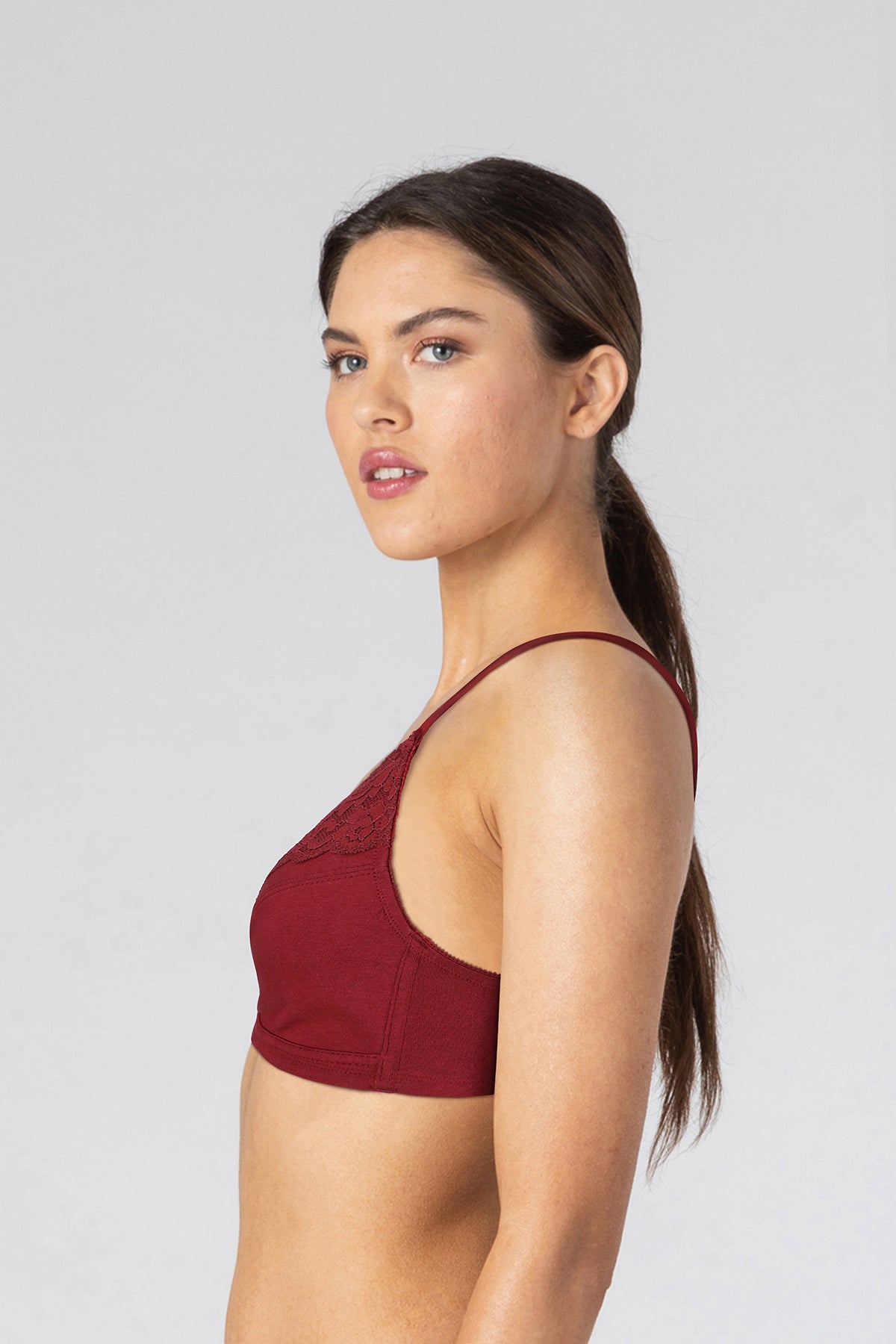BLS - Caprina Non Wired And Non Padded Cotton Bra - Burgundy – Makeup City  Pakistan