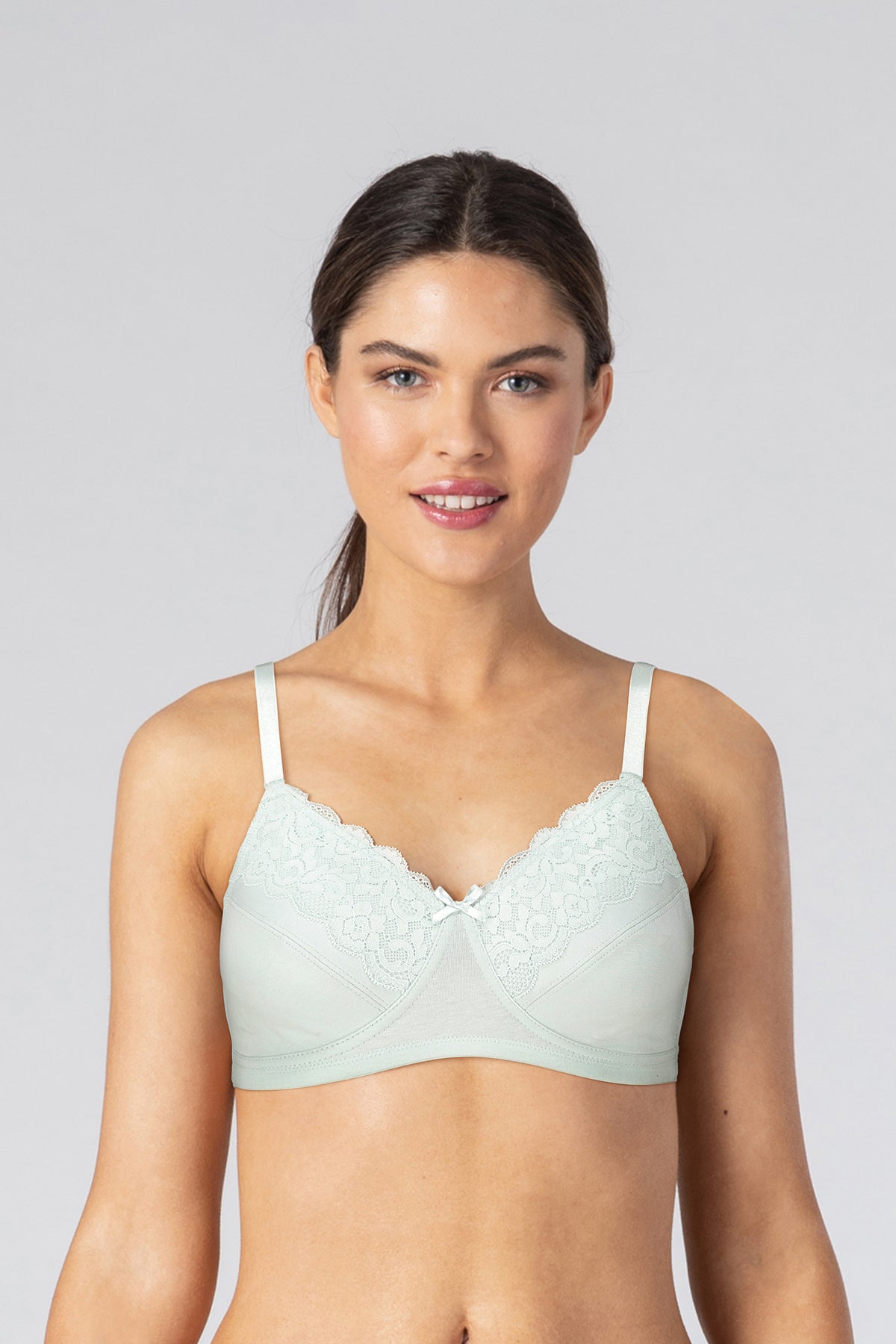 BLS - Caprina Non Wired And Non Padded Cotton Bra - Mint – Makeup