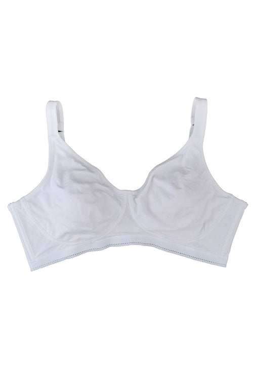BLS - Carole Non Wired And Non Padded Cotton Bra - White – Makeup