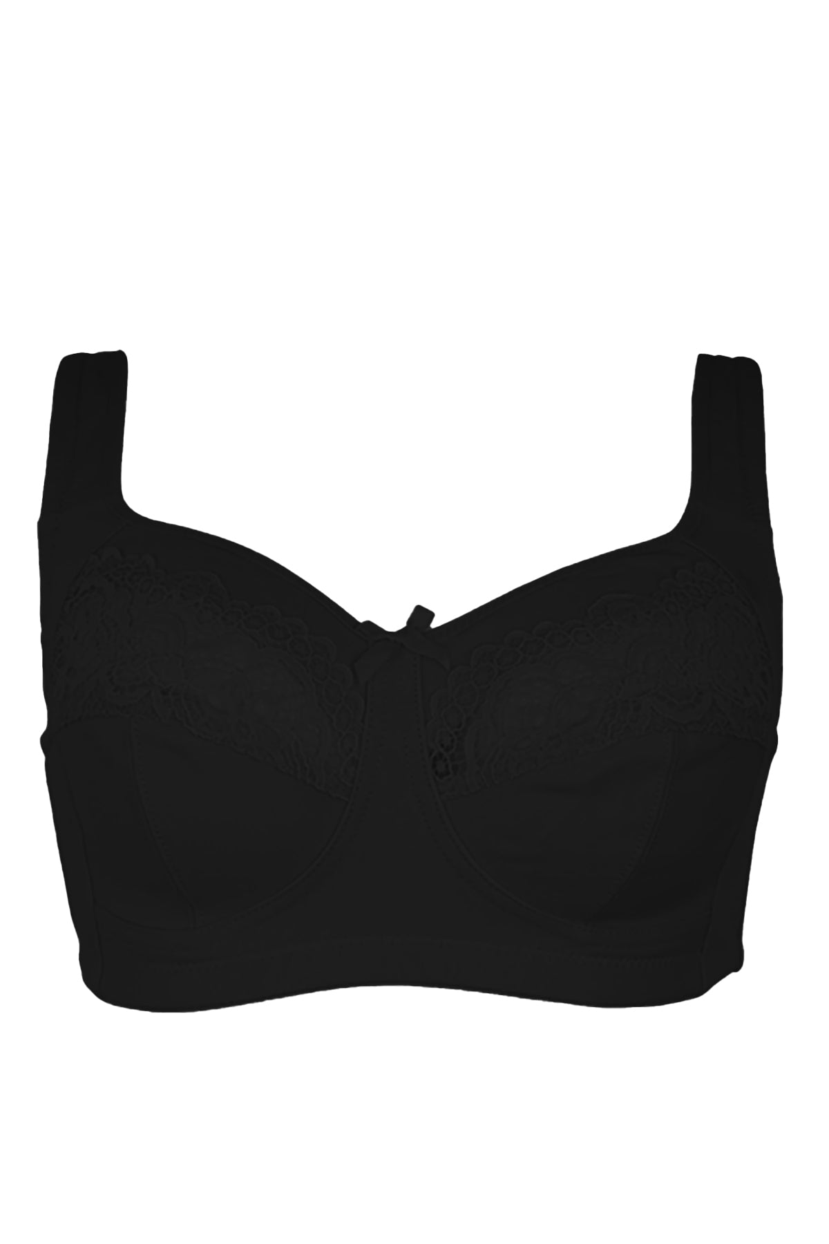 Buy Alishan Black Cotton Blend Non Padded Bra - 32B (AS0896