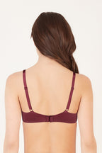 BLS - Celine Wired And Light Padded Bra - Burgundy