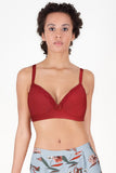 BLS - Clarie Non Wired And Padded Bra - Burgundy